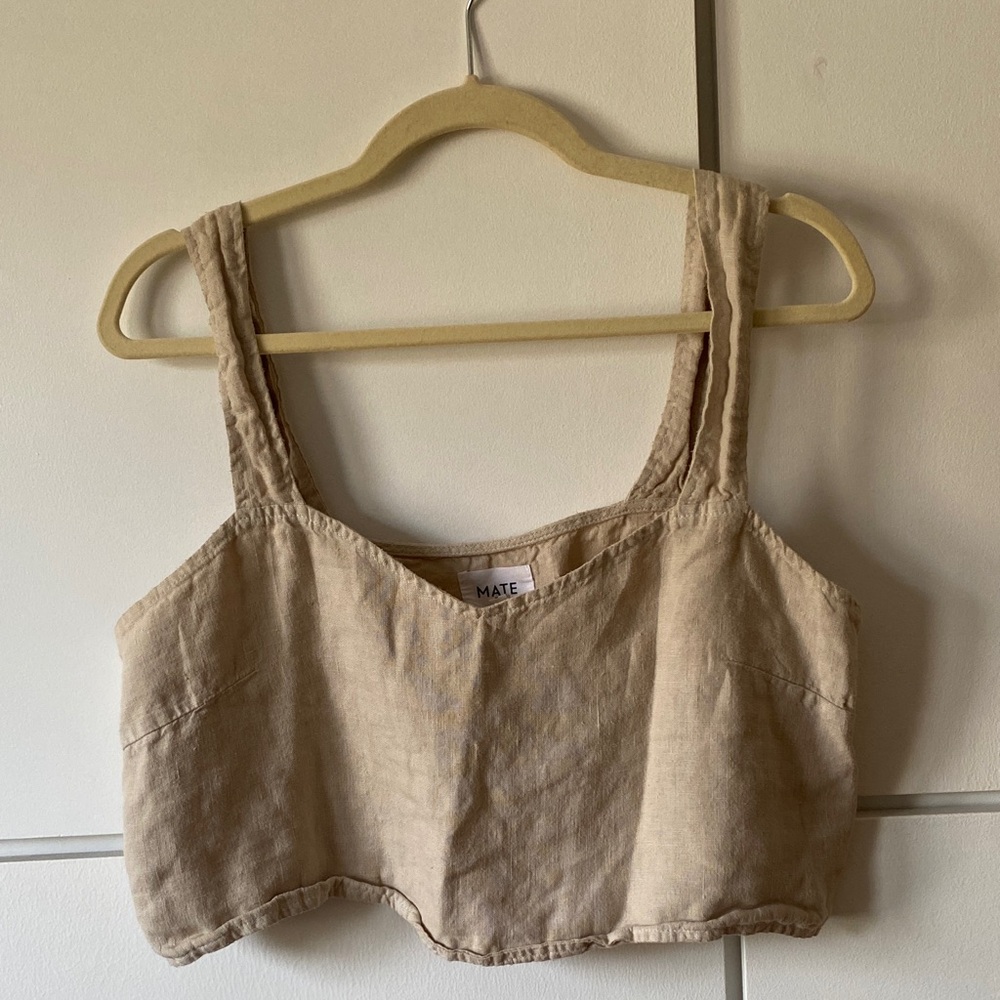 MATE the Label Beige Crop Top